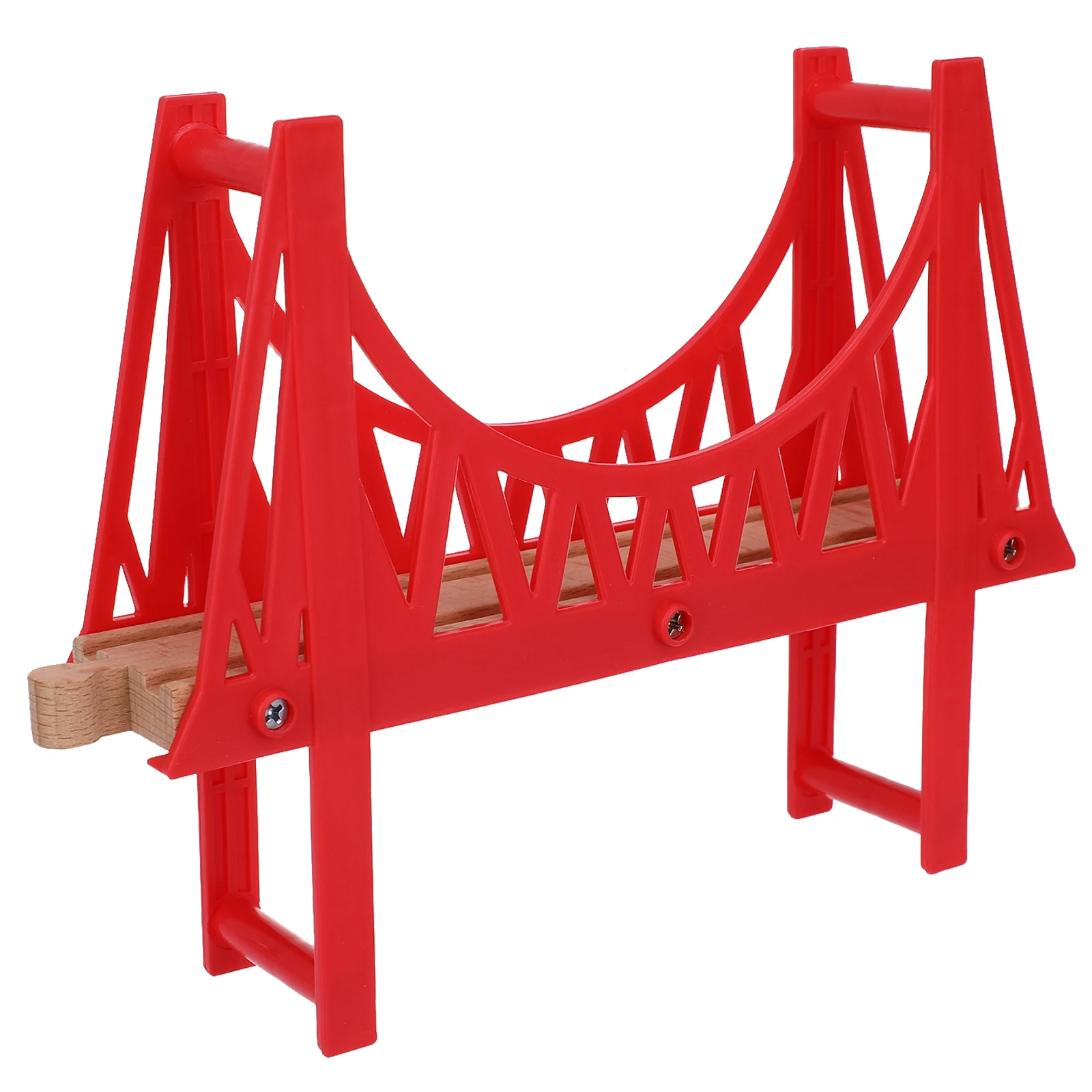 

Bridge Kit Easy Assembly Durable Material Compatible Classic Sets Red Grey Tracks Wood Accessories