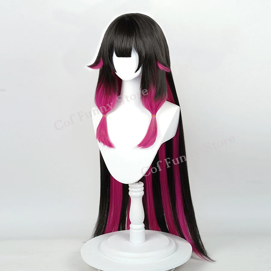 Genshin Impact Cosplay Fatui Columbina Cosplay Wig 110cm Long Hairs Headwear Anime Game Wig Heat Resistant Women Halloween Wigs