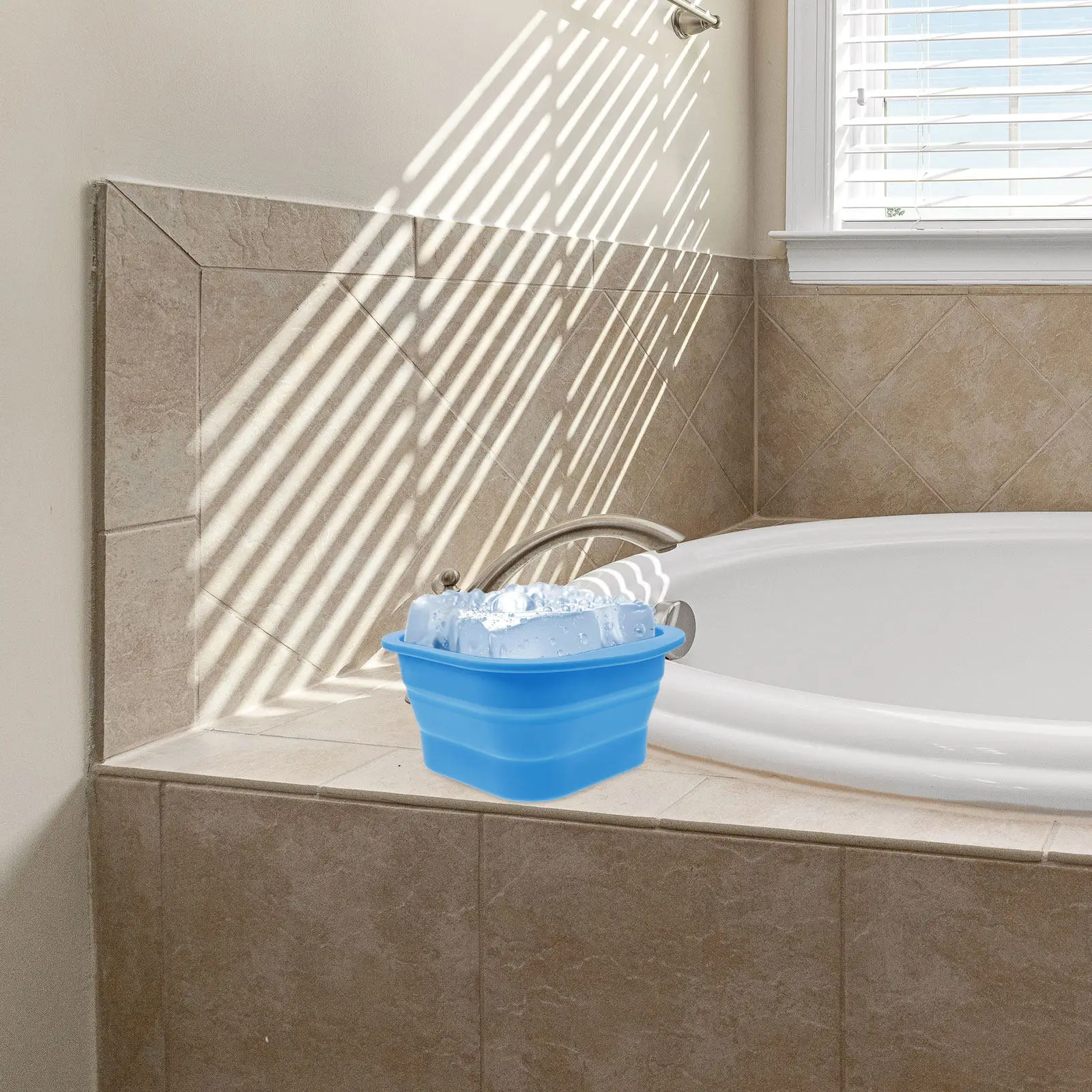 

Силиконовая форма для льда XL для ледяных ванн, многоразовая, складная, антипригарная, для холодных погружений, портативная, для хранения