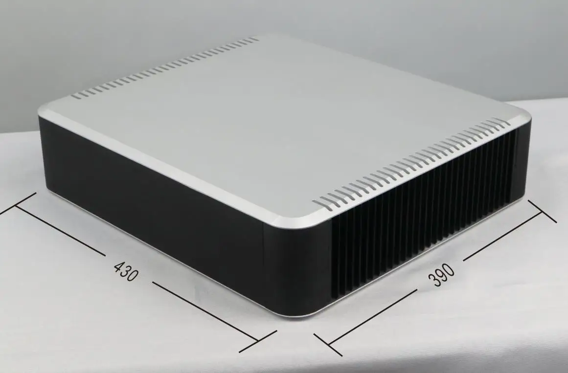 RD09 Heatsink DIY Aluminum Chassis Curved Design New Power Amplifier Enclosure 430X104X390mm