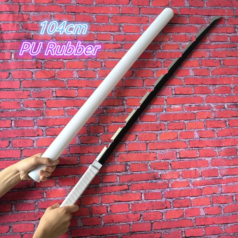 104cm Demon Slayer Katana Anime Cosplay Swords Weapon Original Sword Hashibira Inosuke Swords Toy Safety Rubber Model Gift