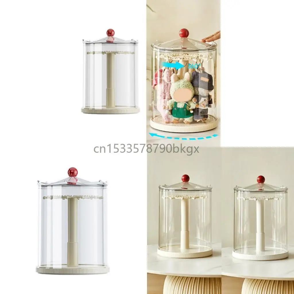 

Многослойная стойка для хранения с 360 вращением для коллекционных предметов прозрачная пылепроницаемая крышка Легко собрать