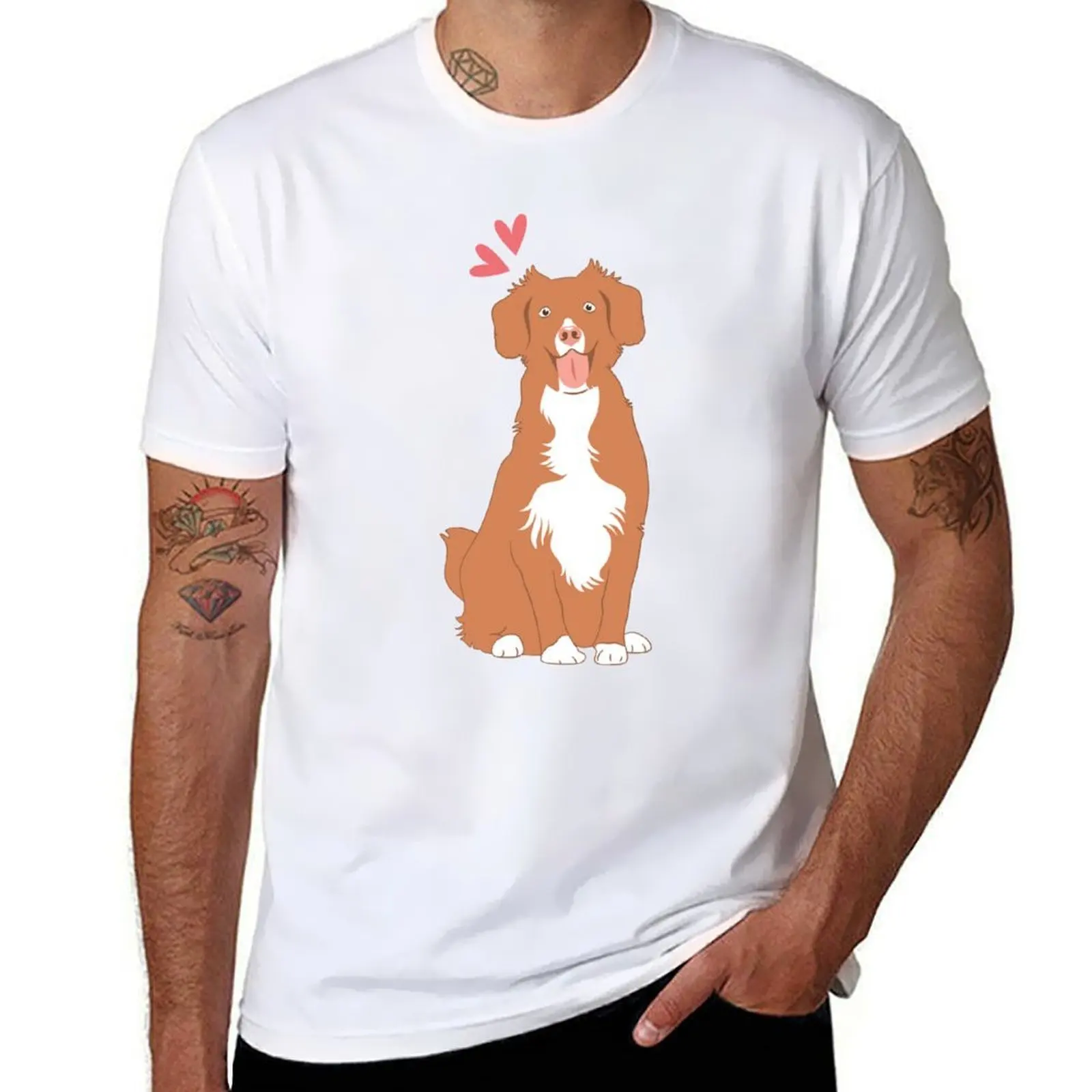 

Love Nova Scotia Duck Tolling Retriever Toller 2 T-Shirt anime t shirts for man t shirt for man T-Shirt