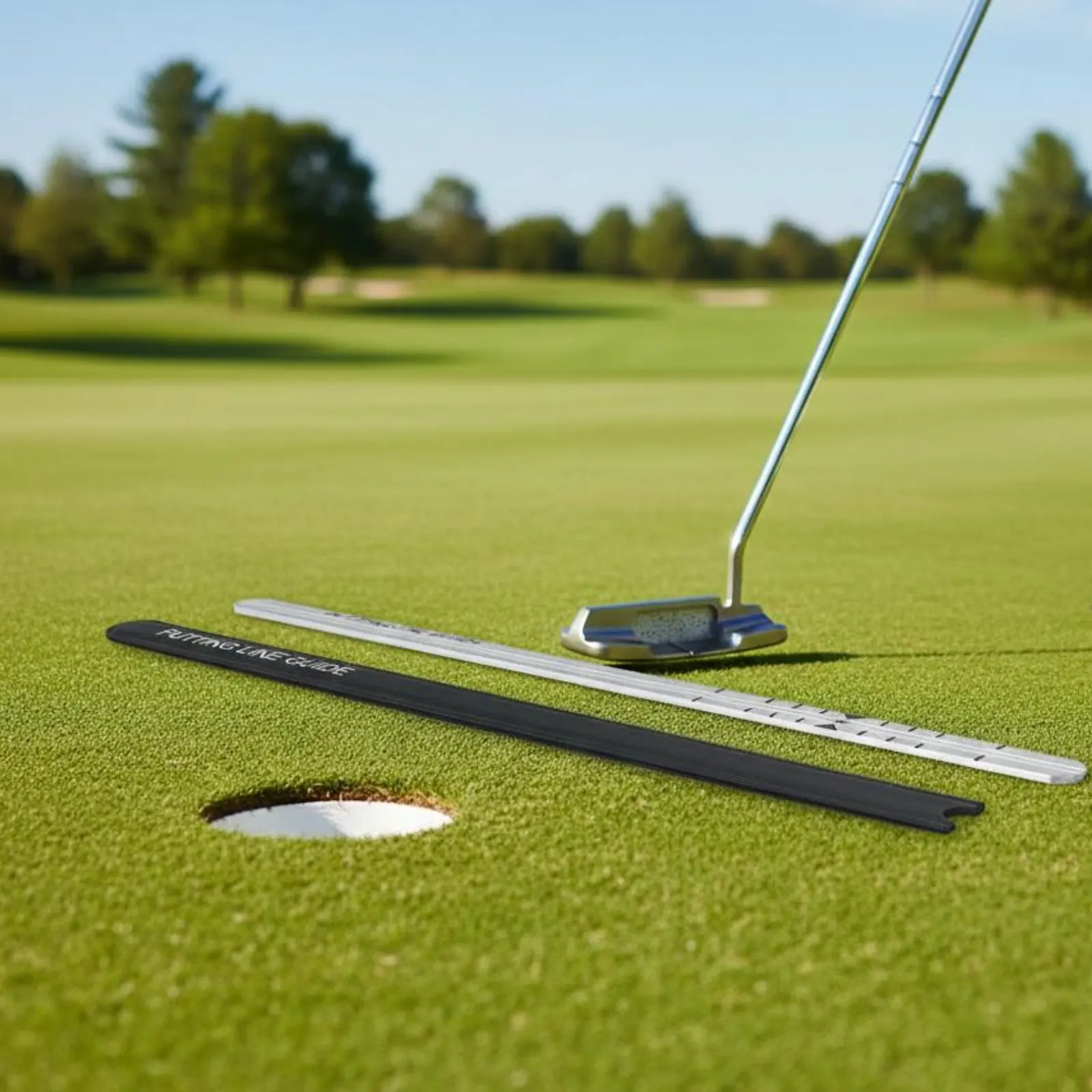 

Спортивная линейка для паттинга из долговечного алюминия: инструмент для выравнивания, направляющая для траектории удара, простой в использовании, для отработки траектории свинга