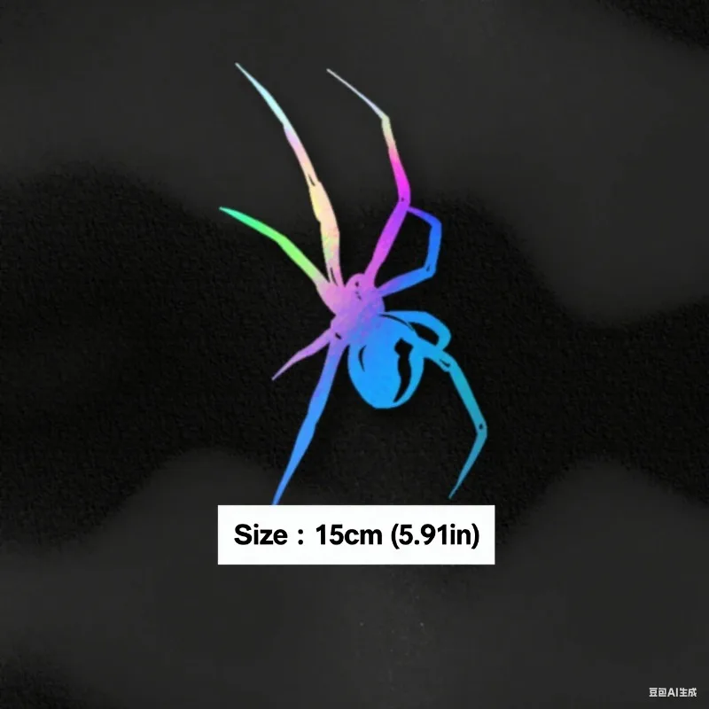 Spider Waterproof Vinyl Sticker for Motorcycle Side Panels, Fuel Tank, Scooter, Cool DIY Animal Decoration