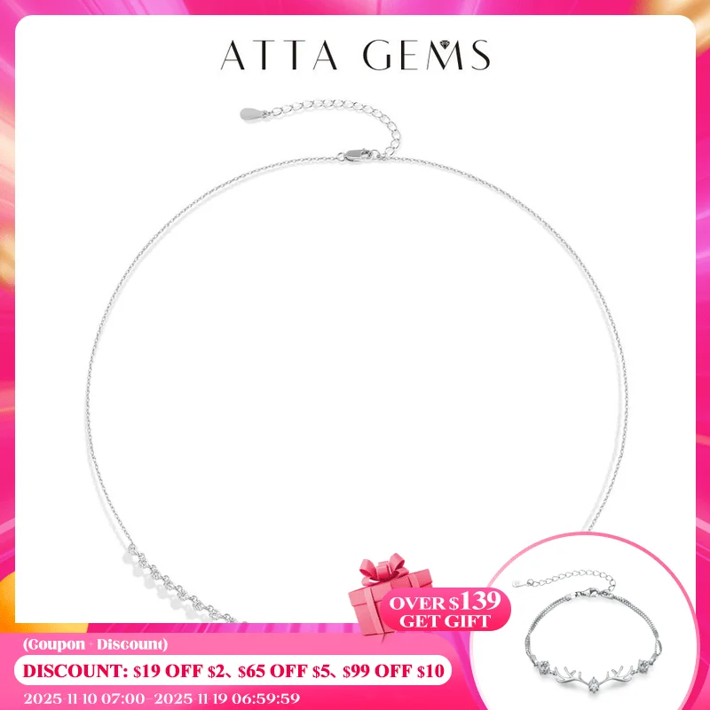 

ATTAGEMS 2,04CTW муассанитовые ожерелья для женщин S925, серебро, белое золото 18 карат, подвеска с бриллиантом D VVS1 и цепочкой, ювелирное изделие, подарок