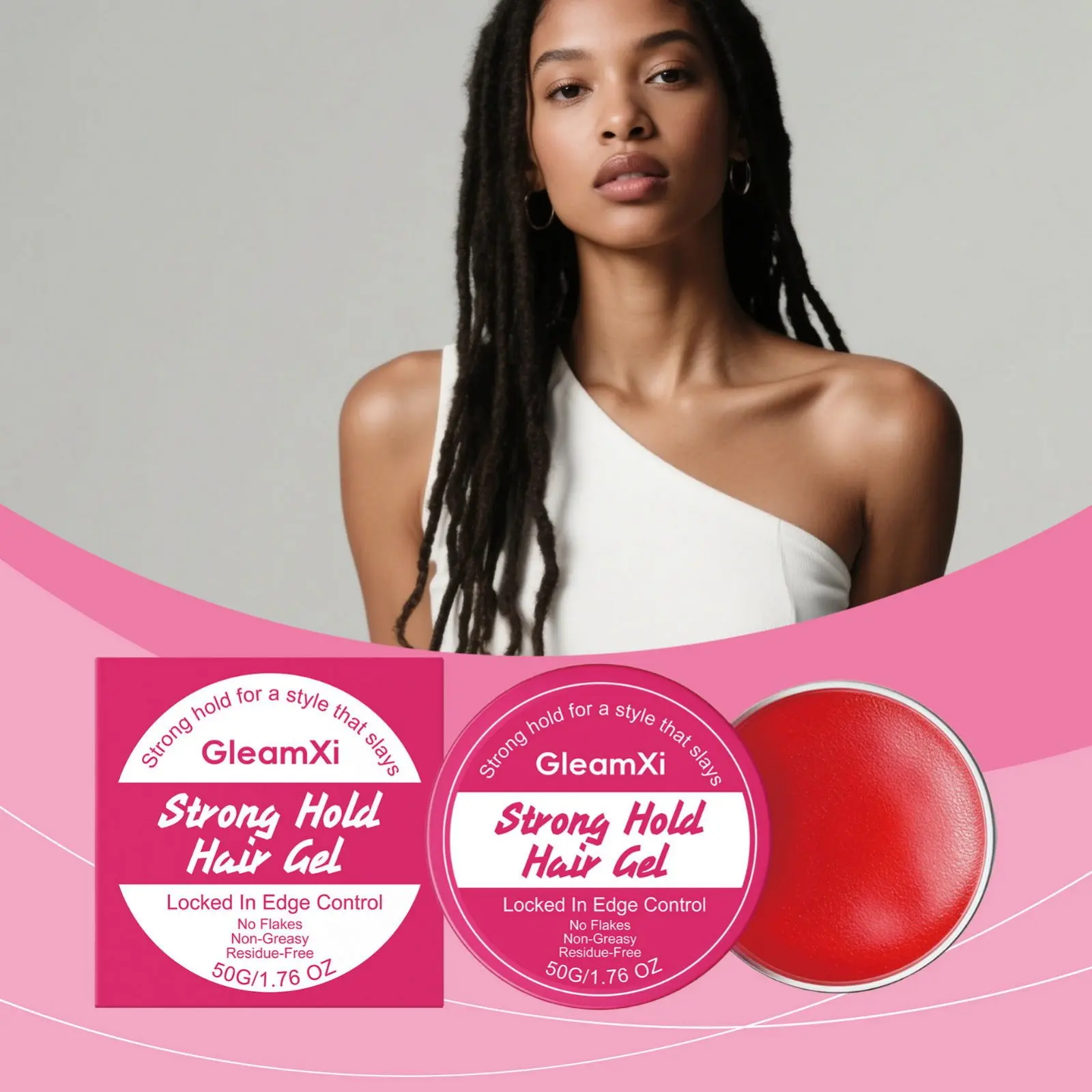 Hair Wax Stick Taming Gel Hair Flyaway Stick for Commuting Meetings Weddings Long Lasting Hold Non Greasy Matte Finish