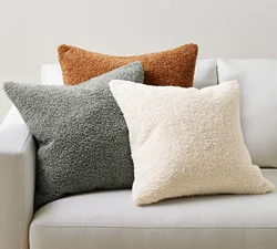 Plush Pillow Cover Cozy Faux Fur Cushion Cover For Sofa Living Room Car 45*45 Decorative Pillows Nordic Home Decor Pillowcase