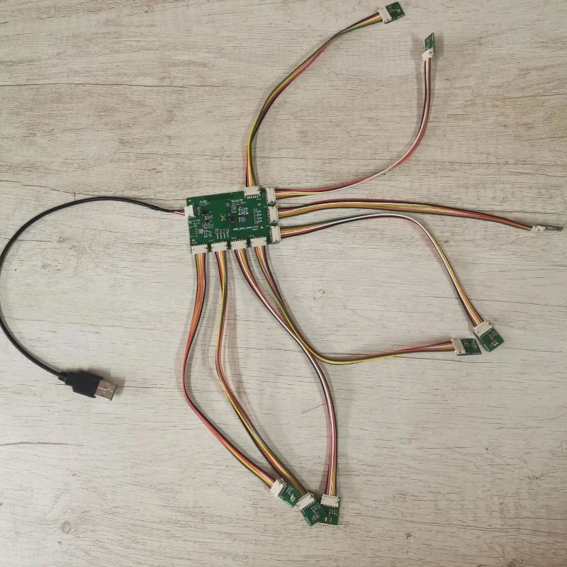 USB8 Microphone Array Support RaspberryssPi Drive-free Sound Source Localization Microphone Position Adjustable