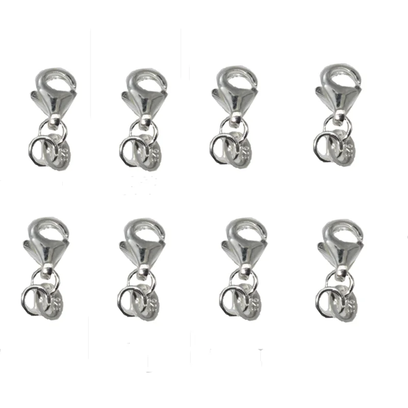 10/20/50/100PCS 17x6MM 925 Sterling Silver Water Drop Lobster Clasp For Necklace Bracelet Connection DIY