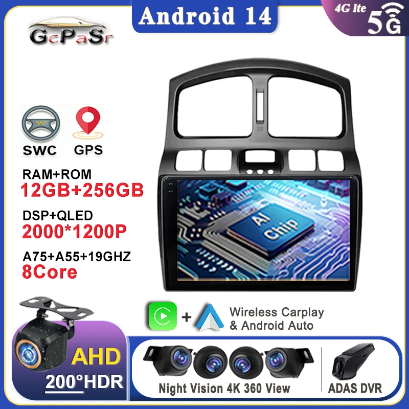 

Car Stereo For For Hyundai Classic Santa Fe 2005-2015 Stereo Head Unit Auto Radio Multimedia Player High-performance Screen TV