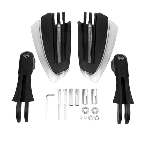 Protector de manos para motocicleta, 22mm, con luz LED, ABS, Protector de mano Universal