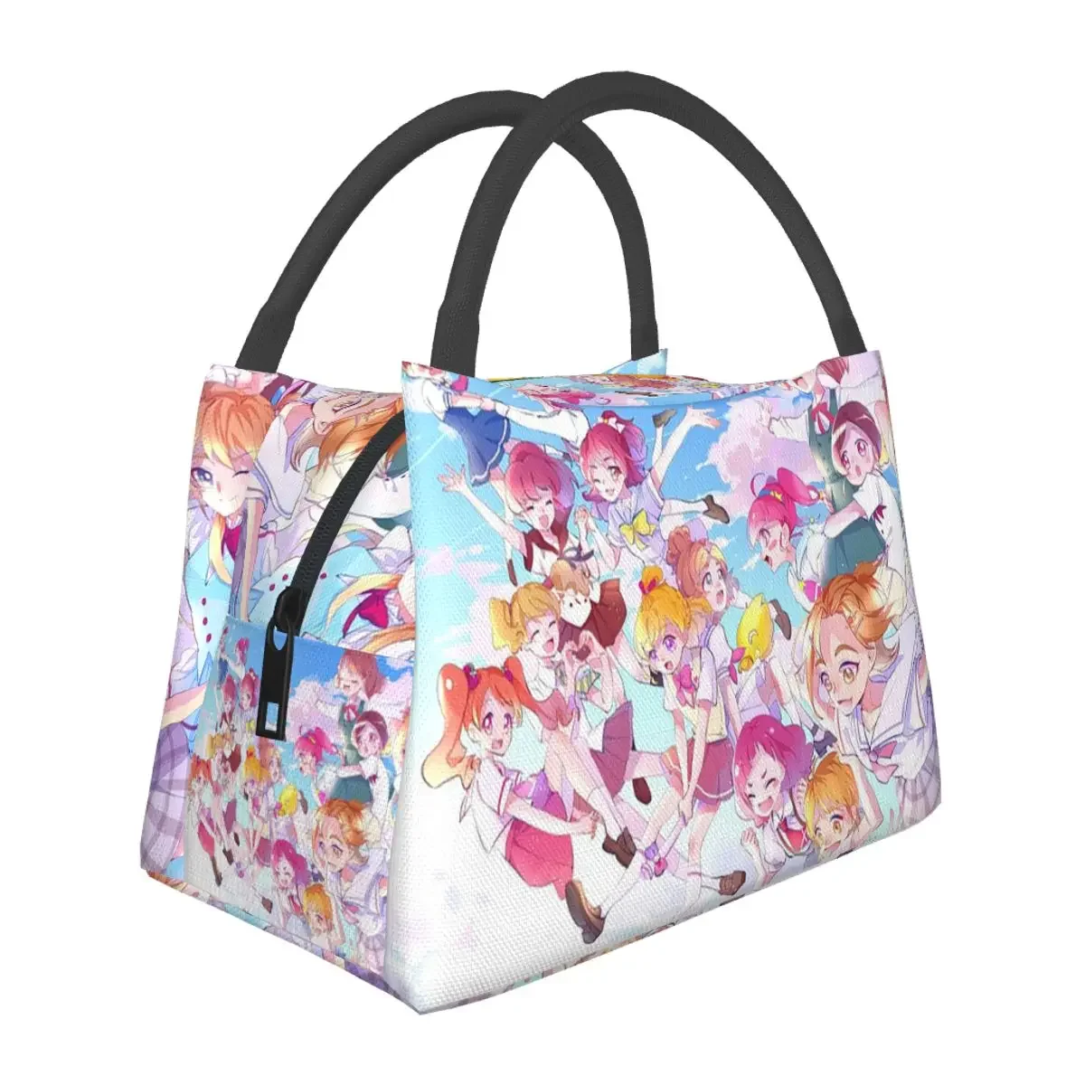 Smile Precure Lunch Bags Insulated Bento Box Portable Lunch Tote Picnic Bags Cooler Thermal Bag for Woman Kids Office