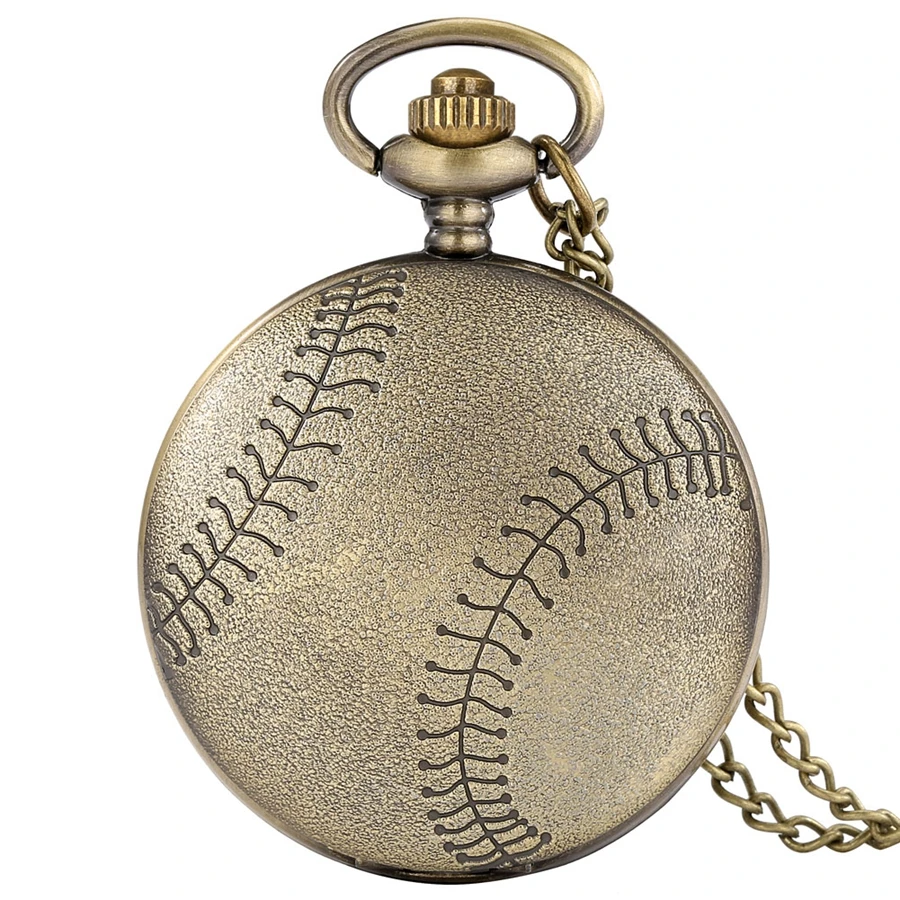 Bijoux de BaseBall en Bronze au Design Unique, Softball d'extérieur, collier, pendentif, chaîne, horloge, Souvenir, cadeaux de Cosplay, montres de Sport