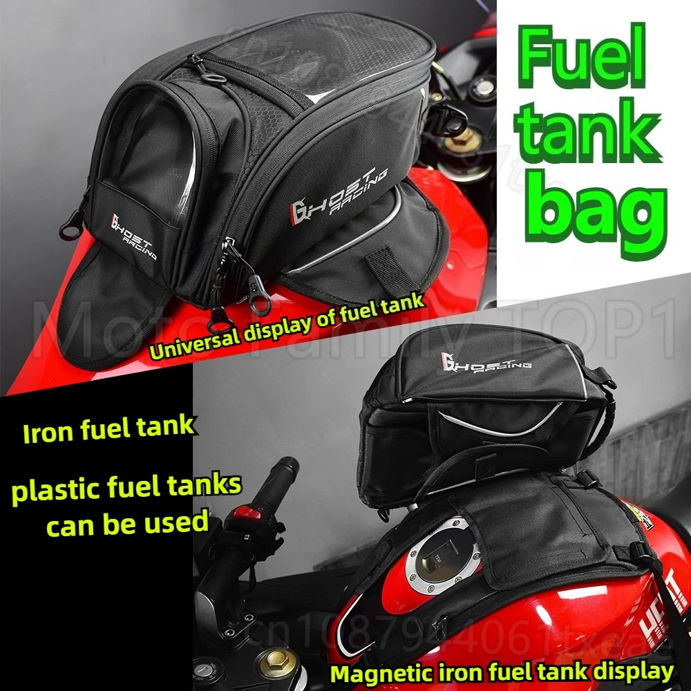 

Motorcycle Magnet Touch Navigation Fuel Tank Bag Reflective Bag Motorcycle Travel Rider Satchel Waist Bag Equipment