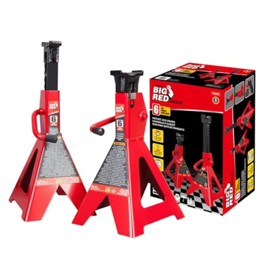 

Car Jack Stands 6 Ton 12000 lbs 15.47-23.35 in Heavy Duty Steel for Lifting SUV Pickup Truck Car UTV ATV 1 Pair
