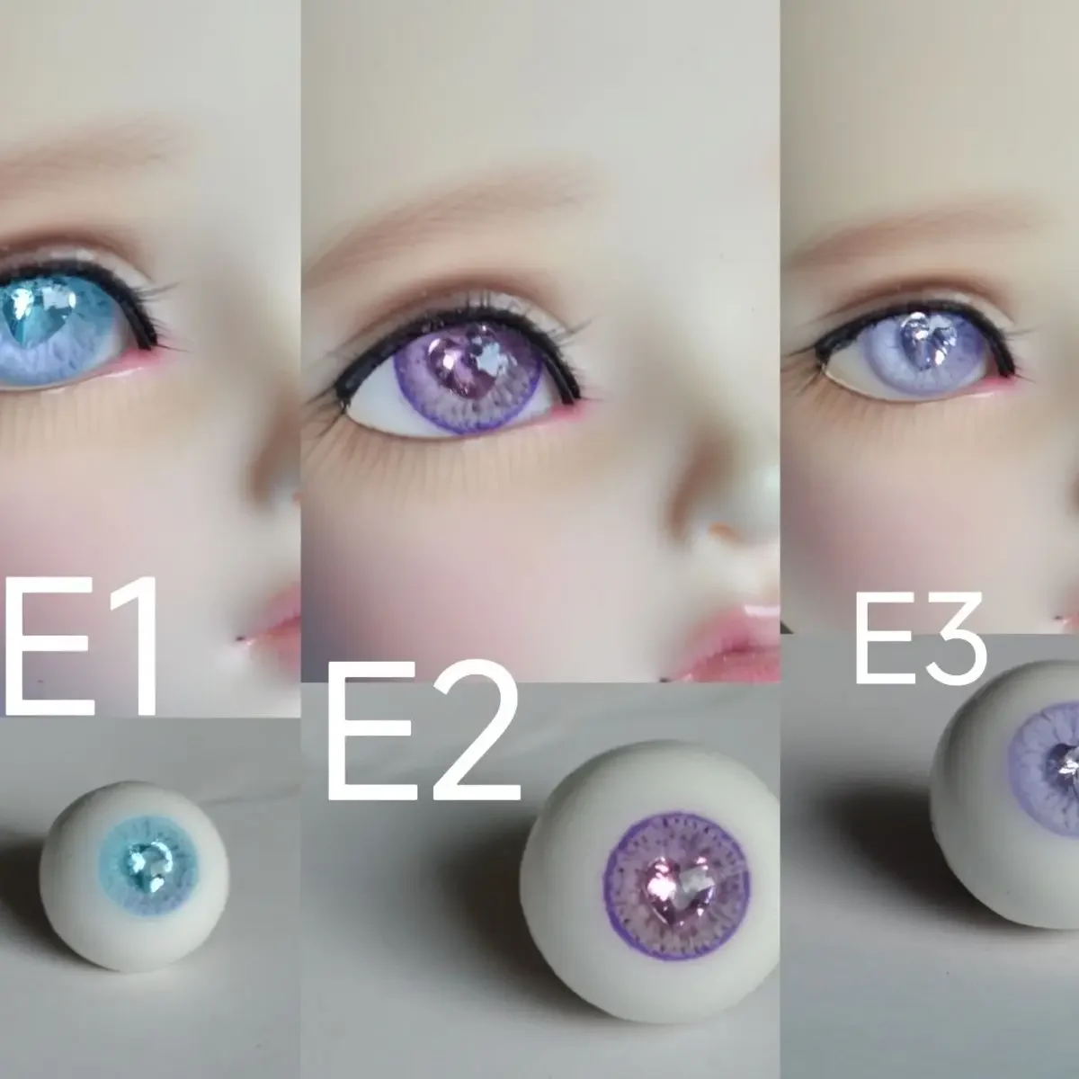 New 12/14/16/18mm Doll's Eyes for 1/3 1/4 1/6 Bjd Doll Plaster Eyeball Hemisphere Handmade Girl Toys Doll Accessories, No Doll