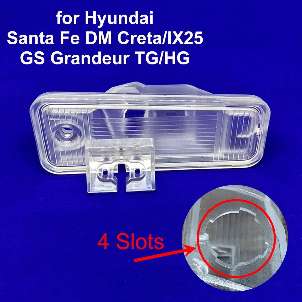 Left/Right Side Rear View Camera Bracket License Plate Light Housing for Hyundai Santa Fe IX45 Grandeur Azera TG HG Creta
