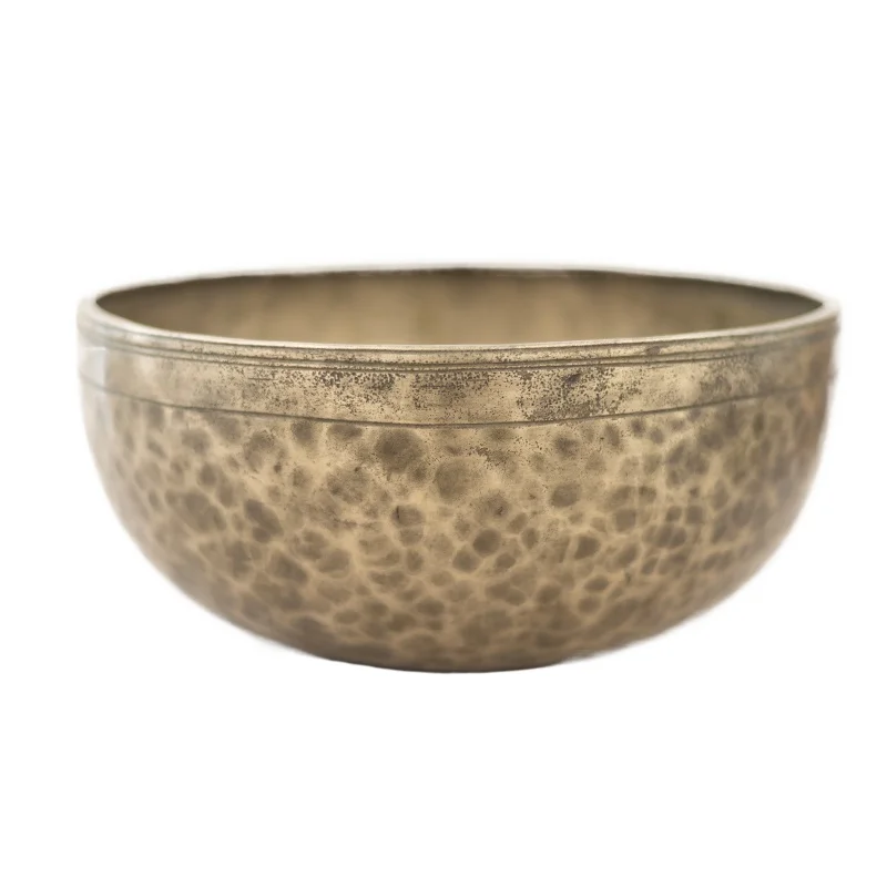 [1005] 27.0 CM 1.44 KG Tone B2 Nepalese Handmade Tibetan Bati Antique Bowl