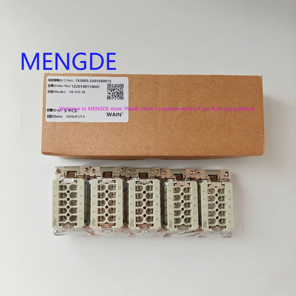TE SIBAS HDC 1PCS HE-010-M HE-010-F 10 Pin Male Female Heavy Duty Connector Insert Screw Terminal 500V 16A Industrial