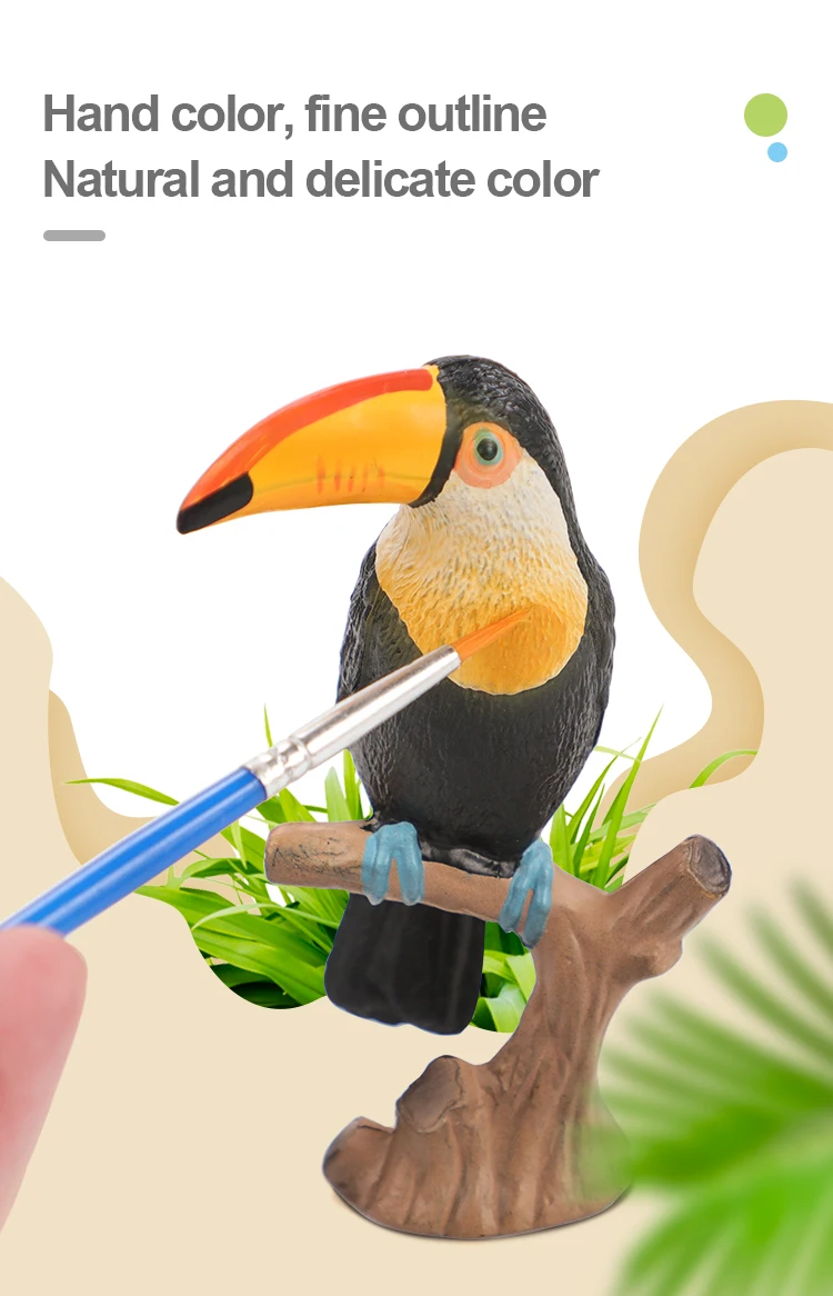 Miniatur-Klassiker-Vogel-Tier-Actionfiguren-Set – Flamingos, Papagei, Meer, Mew, Pfau, Eule, Strauß, pädagogisches Spielzeugmodell für Kinder – Detail 4