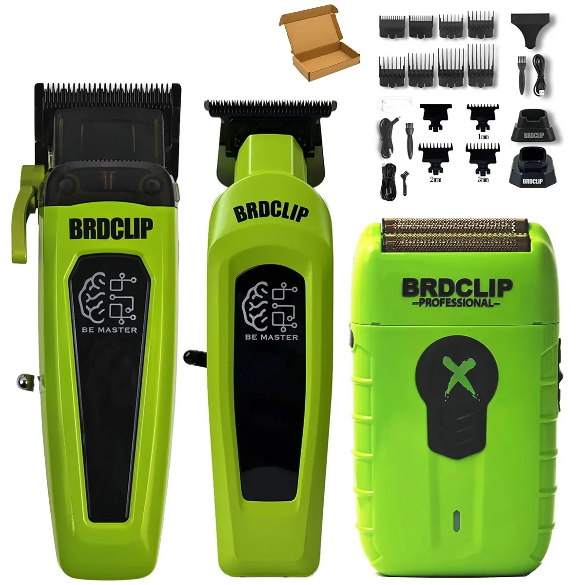 BRD 106 107 609 Professioneller elektrischer Haarschneider, Haarschneider, DLC-Klinge mit Basis, 7500 U/min, 8000 U/min, 7000 U/min, Friseurset BRDCLIP