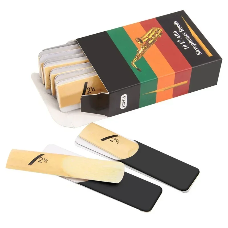 10 unids/pack silbato de saxofón 1,5/2,0/2,5/3,0/3,5/4,0 caña de clarinete Alto Bb tono clarinete accesorios para instrumentos de viento