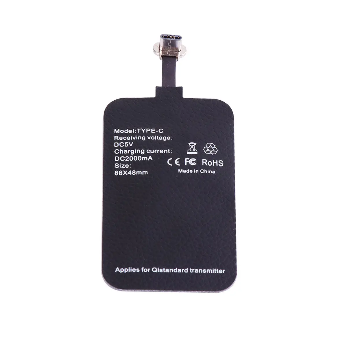 Wireless Charging Receiver Type-C 2A Powerful Wireless Charging Pad Easy Mount Furniture Office Quick Charger Compatible