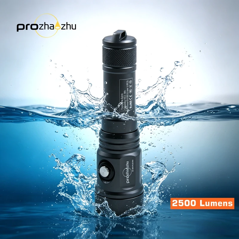 prozhaozhu-dl-b50-plus-torcia-subacquea-2500lm-ip68-impermeabile-fino-a-100m-ricaricabile-usb-c