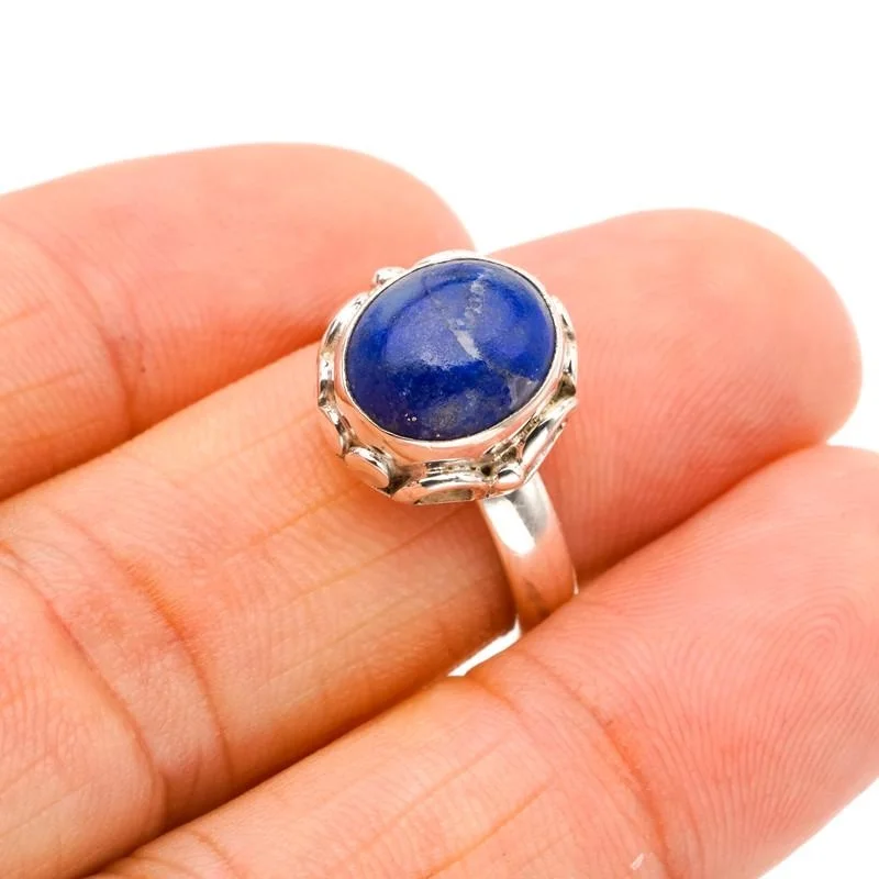 

StarGems Natural Lapis Lazuli Handmade 925 Sterling Silver Ring 6.5 F0017