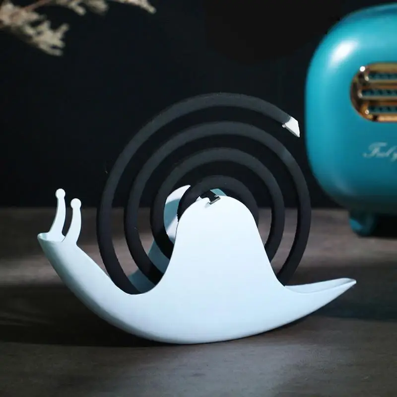 1PC Snails Mosquito Coil Holder With Tray Nordic Style Spiral Summer Day Iron Mosquito Repellent Incenses Rack Plate Home Decor