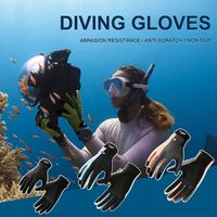1 Pair Snorkeling Diving Gloves Paddling Non-slip Water Sports Mittens Wear-resistant Anti-cut Wetsuit Gloves For Men Women