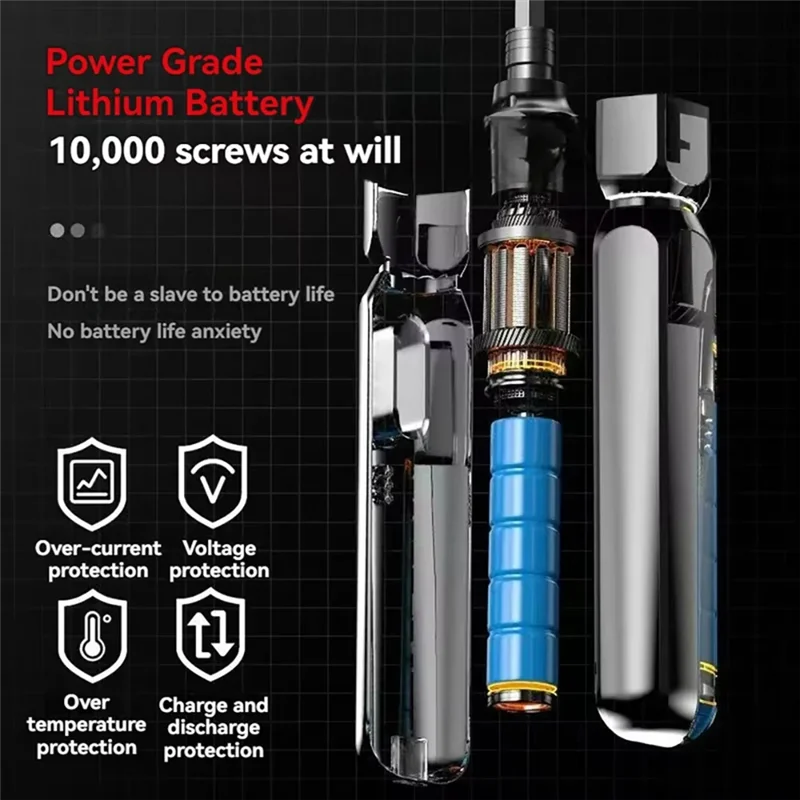 

MOPHE-Electric Screwdriver Electric Drill Screwdriver Head Rechargeable Kitchen Drill Multifunctional