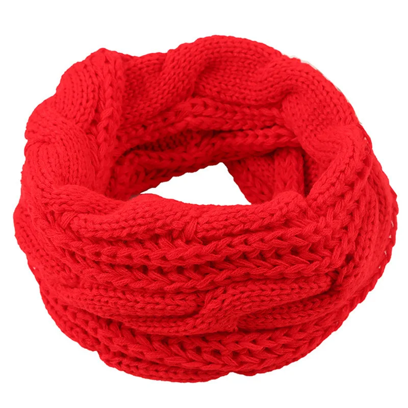 1Pc Winter Warm Brushed Knit Neck Warmer Circle Go Out Wrap Cowl Loop Snood Shawl Outdoor Ski Climbing Scarf For Men Women