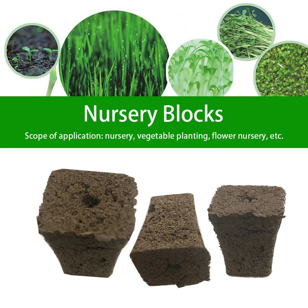 20Pcs Peat Pellets Growing Sponge Starter Pallet Soil Block 20*20*40mm Professional Tool