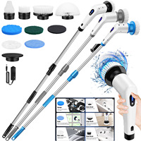 10-in-1 Cordless Electric Cleaning Brush Multifunctional Spin Scrubber Kitchen Bathroom Cleaning Brush Rotary Cleaner 3 Colors