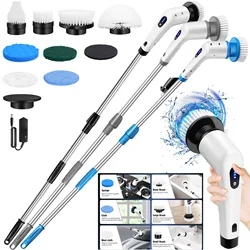 10-in-1 draadloze elektrische reinigingsborstel Multifunctionele Spin Scrubber Keuken Badkamer Reinigingsborstel Roterende reiniger 3 kleuren