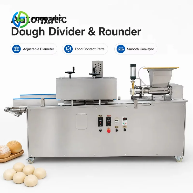 Custom Made Automatic Dough Divider Rounder Machine Commercial Bread Bun Pizza Ball Making Stainless Steel