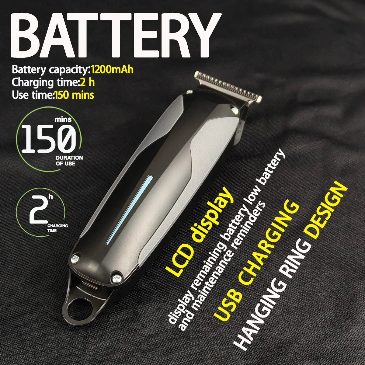 BRDCLIP BRD-006 Original Hair Clipper Portable Electric Hair Trimmer Cordless Trimmer for Men Rechargeable Hair Cutting Machine