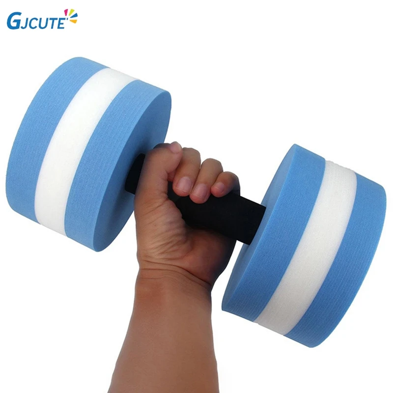 Floating Swim Gym Dumbbell Water Weight Aerobics Fitness Pool Water Swimming Aqua Exercise Barbell EVA Foam Aquatics Dumbbell