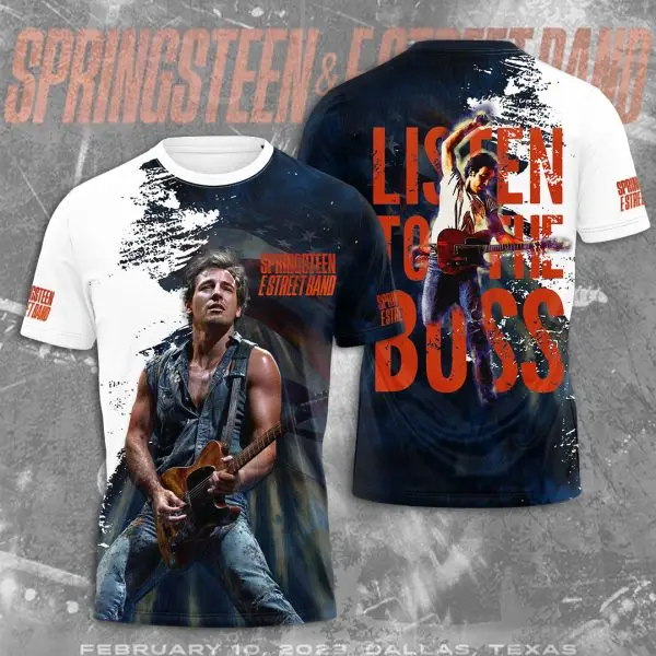 New Classic Bruce Springsteen Rock T-Shirt 3D Print Men/Women Hip Hop Trend Short Sleeve T shirt Summer Oversized Streetwear Top