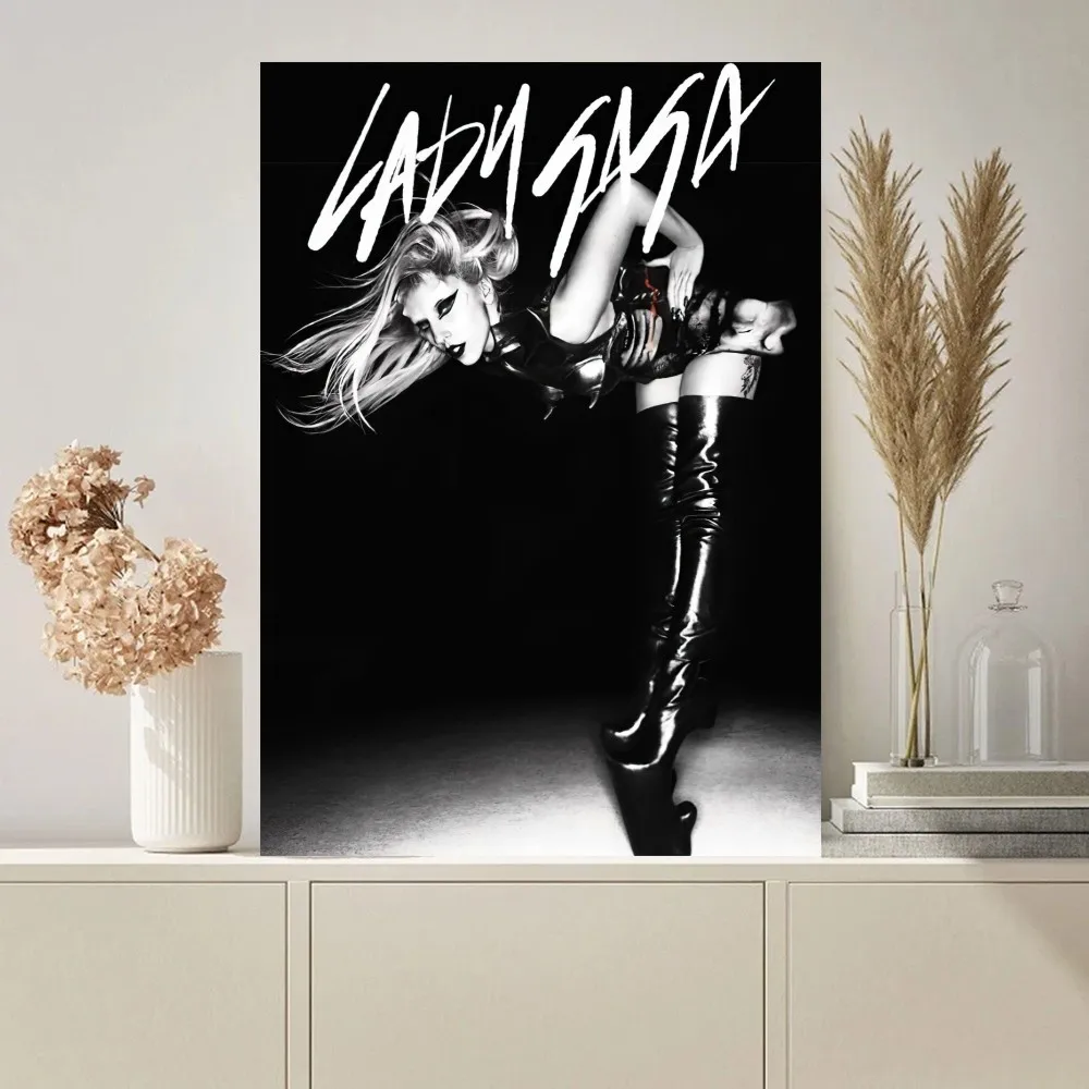 Lady Gaga Singer Poster Paintings on The Wall Picture for Living Room Interior Painting Room Decoration