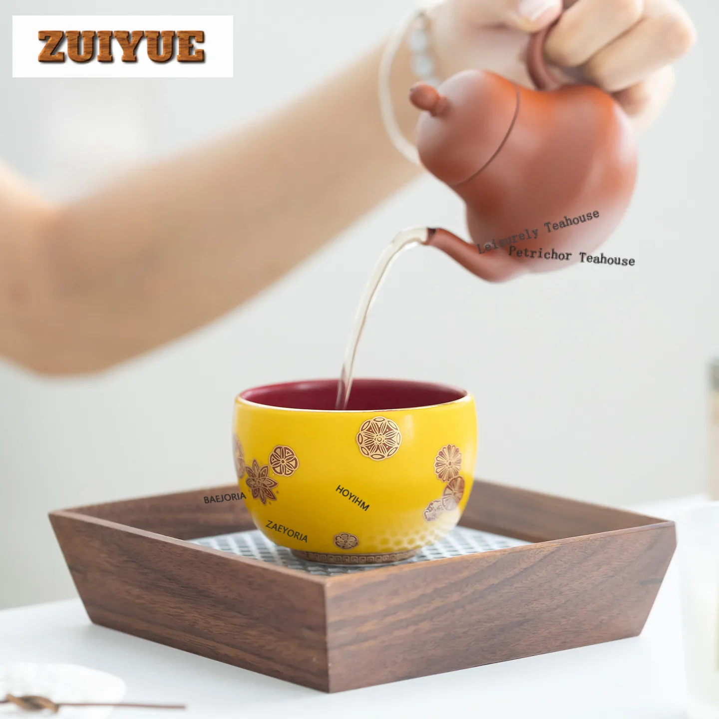140ml Baoxiang Flowers Teacup Elegant Tea Bowl Single Cups Tea-tasting Smelling Cup Chazhan Master Cups Teaset Supplies Craft