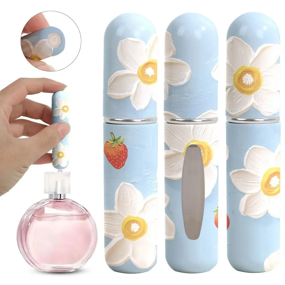 5ml Mini Perfume Bottle Leak-proof Empty Spray Rotating Bottle Refillable Spray Atomizer Bottle for Travel Cosmetic Dispenser