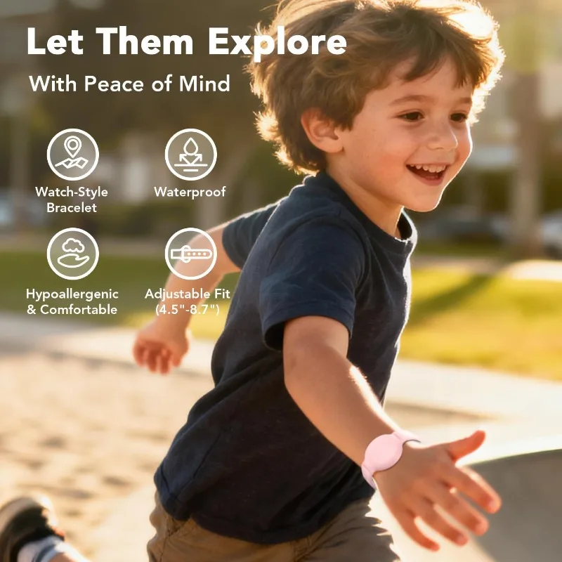 

Waterproof Silicone Wristband Bracelet， For AirPods AirTag – Protective Case For Apple Tracker, Suitable For Kids & Adults