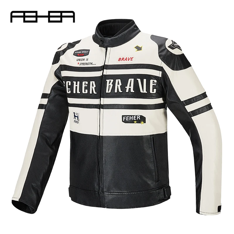 

FEHER Leather Jackets for Motorcycle All Seasons Waterproof Comfortable Leisure Activities for Outdoor Sports Motorcycle Jackets