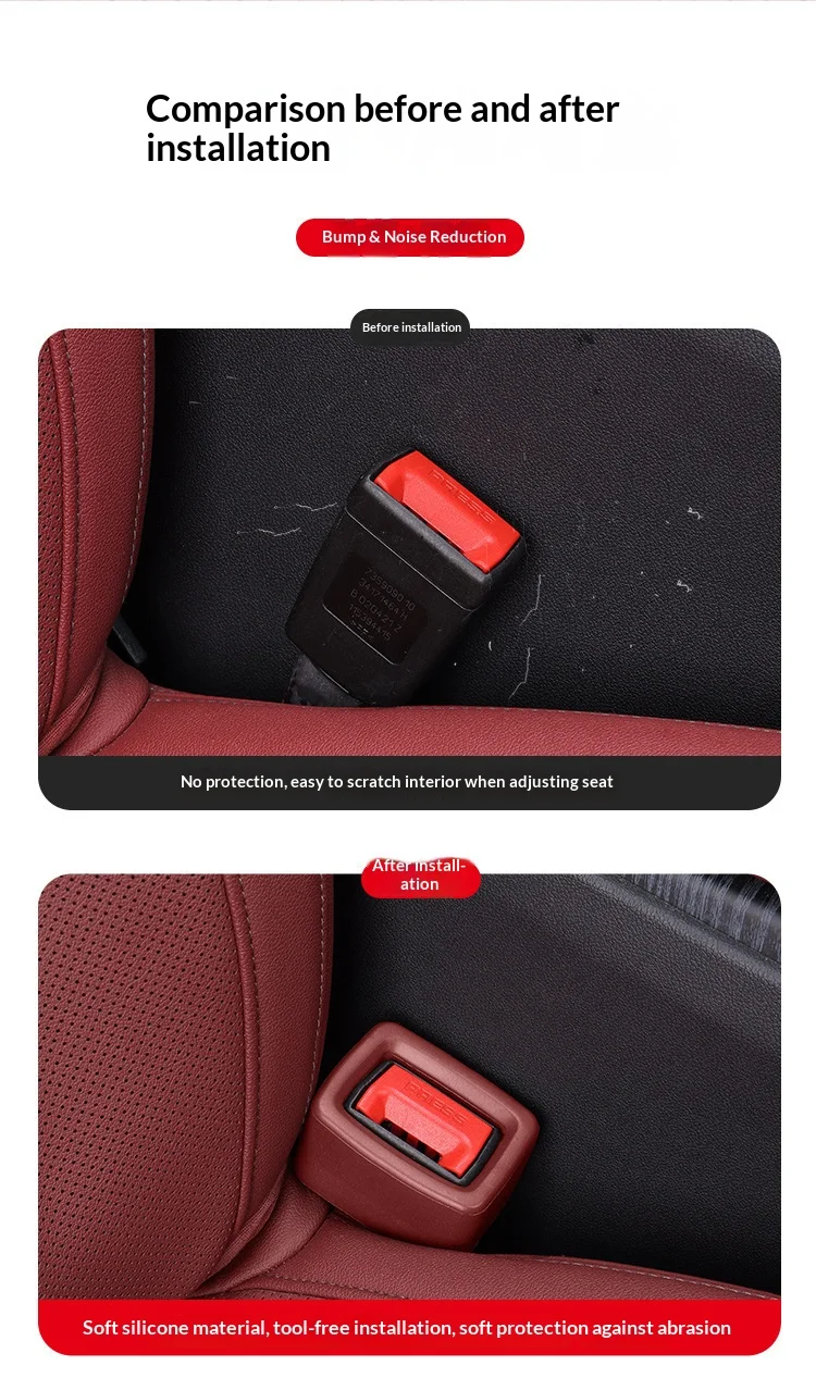 Auto-Sicherheitsgurt-Verlängerung: Sicherheitsgurt-Verschluss-Stecker, Dicke Einsatzbuchse, Verlängerungsschnalle – Detail 2