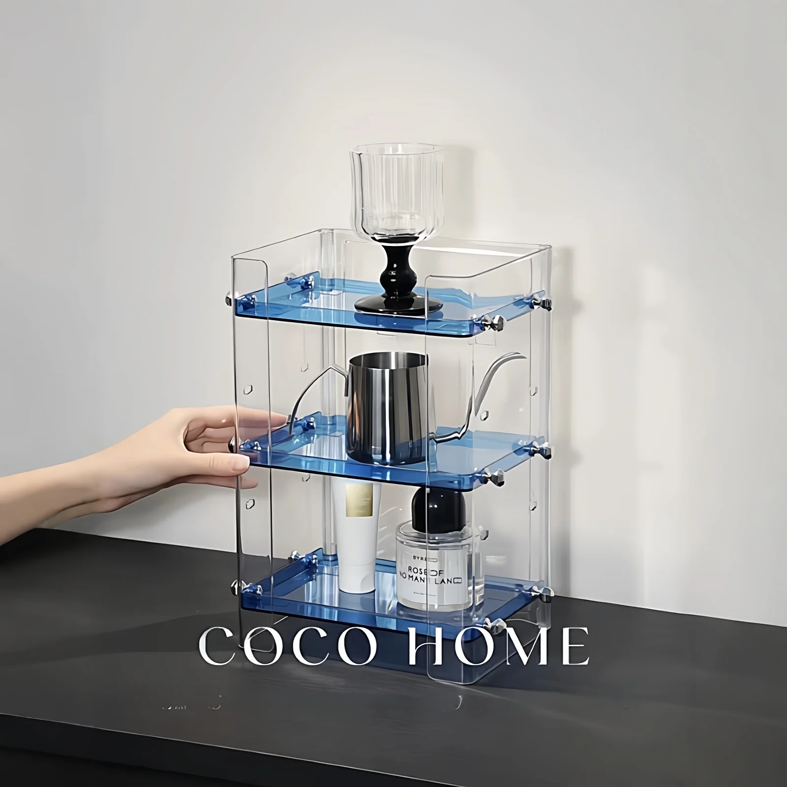 transparent-blue-multi-layer-cosmetic-storage-rack-home-desktop-makeup-desk-creative-high-end-perfume-display-stand