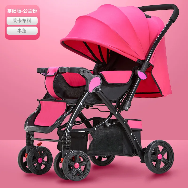 Baby Light Folding Stroller, infantil fácil de sentar e mentira, guarda-chuva Rider, quatro rodas, alta paisagem, bom