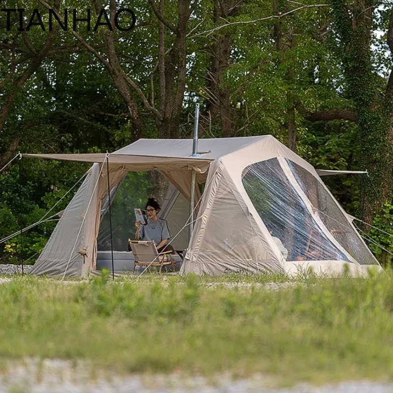 Outdoor Camping Self-inflating Tent Portable Large Space Overnight Windproof Professional Breathable Equipment